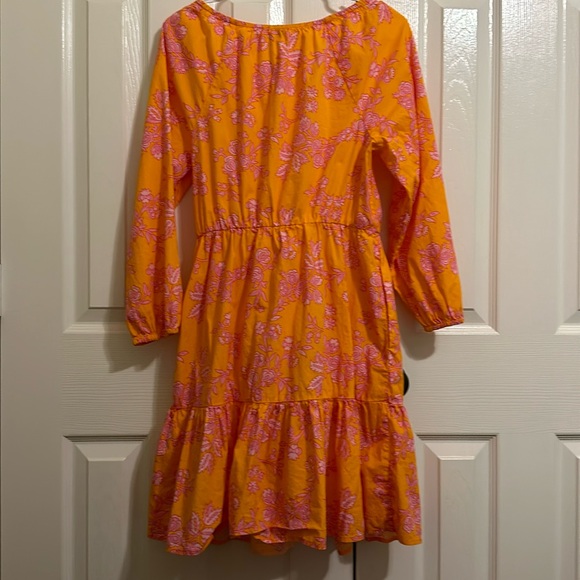J crew orange floral dress - Picture 4 of 7